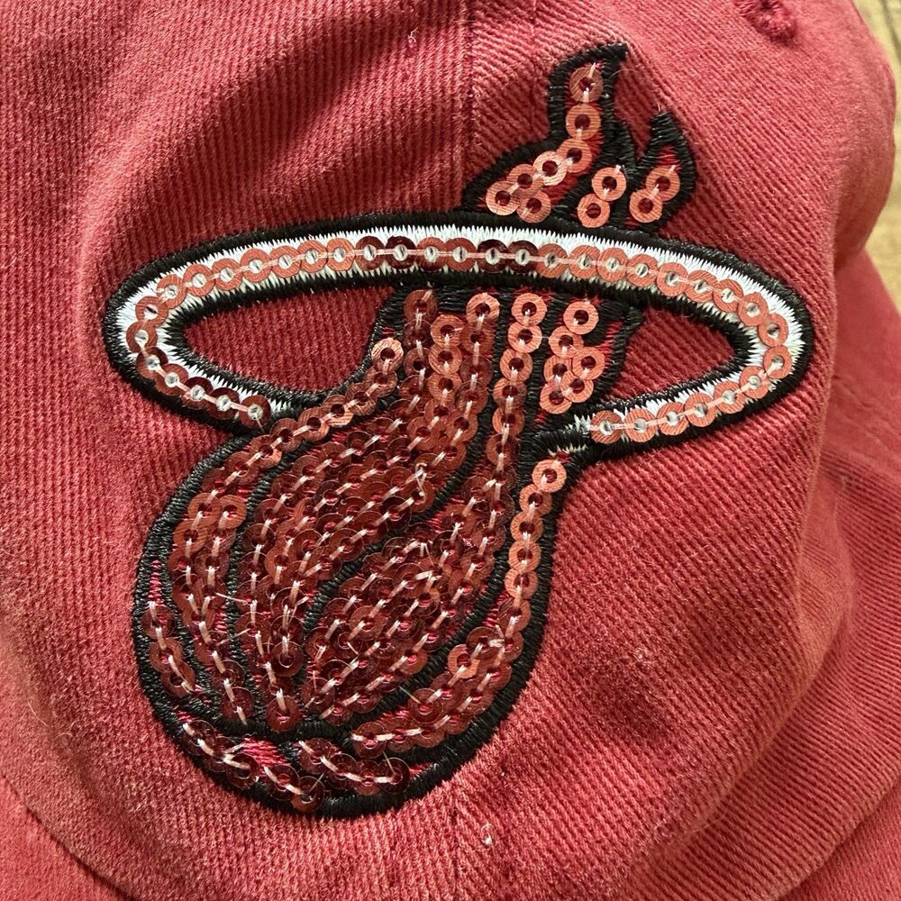 Miami Heat‎ Women's '47 Red Adjustable Hat Sequins - Picture 2 of 7